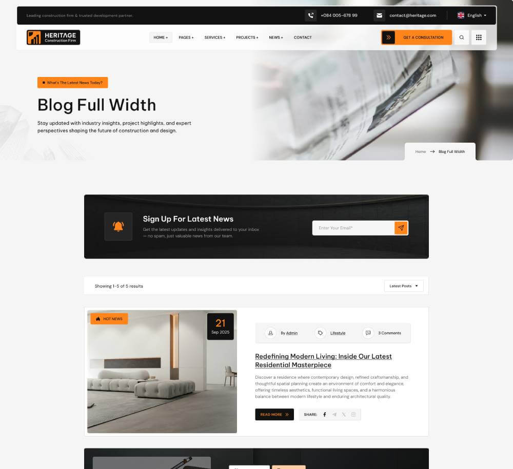 Blogs Full Width